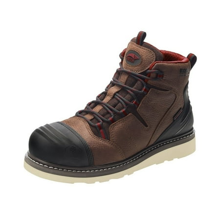 

Avenger Work Boots Mens Wedge Leather 6 Carbon Toe Lace Up Brown 7506