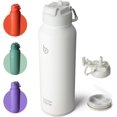 thumbnail image 1 of Biwat BOTTLE BOTTLE 40 oz sports water bottle stainless steel insulated water bottle with straw and pills holder (white), 1 of 4