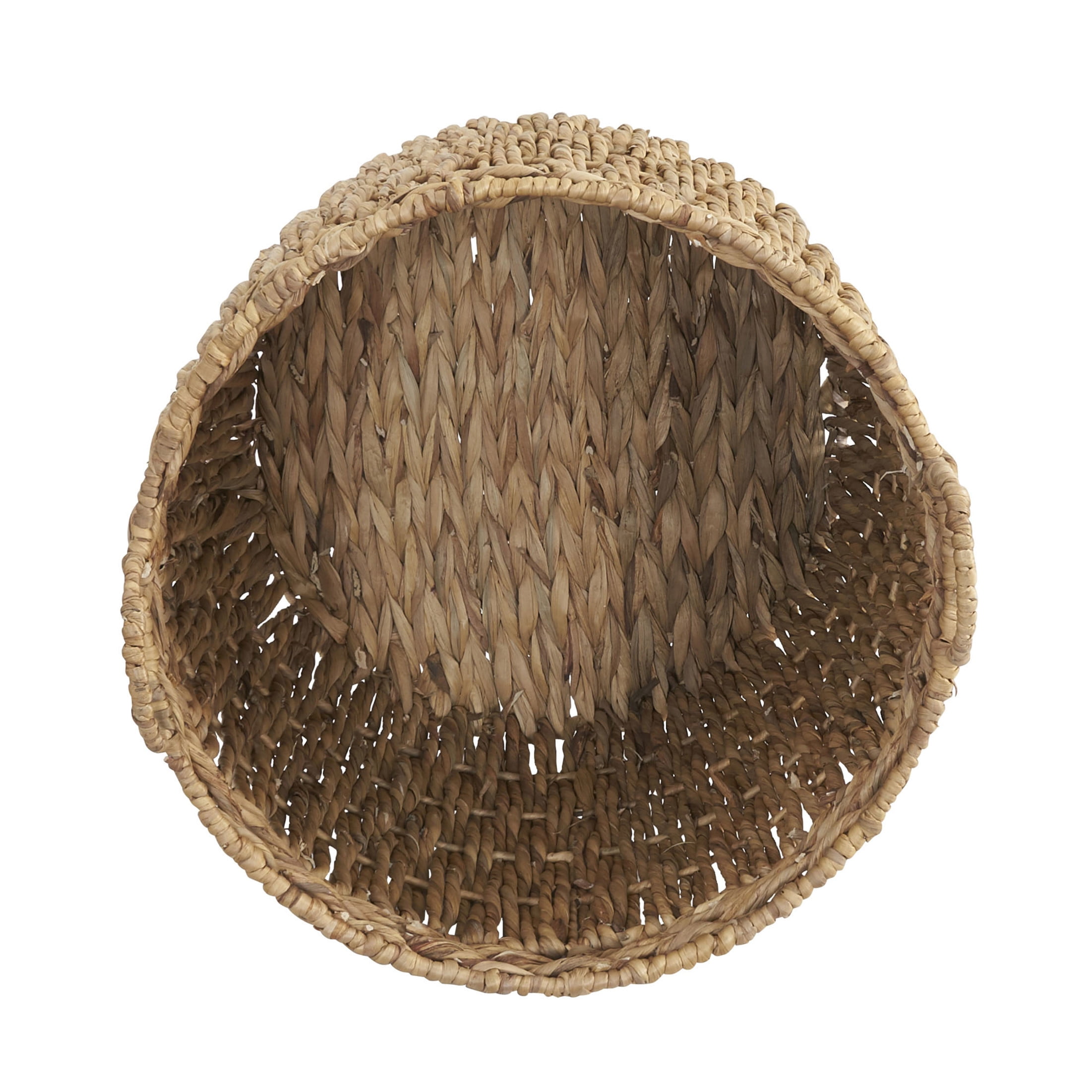 Household Essentials Tall Wicker Floor Basket, Woven Decorative Basket with Handles, Handmade, Great for Laundry and Storage, Natural