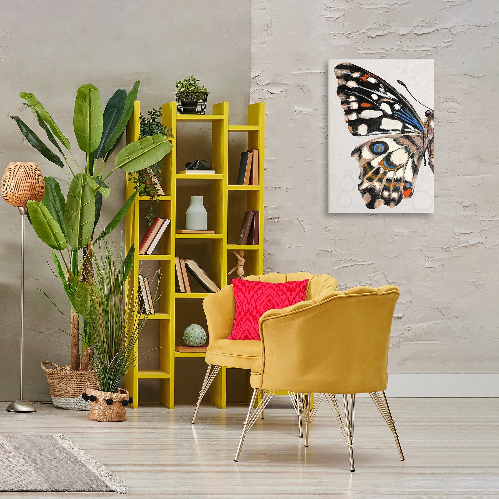Stupell Industries Spotted Butterfly Wing Animals & Insects Painting Gallery Wrapped Canvas Art Print Wall Art, 20 x 30