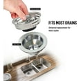 thumbnail image 3 of Stainless Steel Sink Strainer Basket for Standard 3-1/2" Drains - Universal Style Rubber Stopper Pack of 2, 3 of 7