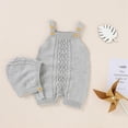 thumbnail image 4 of Vedolay Fall Sweaters for Girls Sweaters Ripped Long Sleeve V Neck Knit Pullover Top,Gray 3-6 Months, 4 of 5