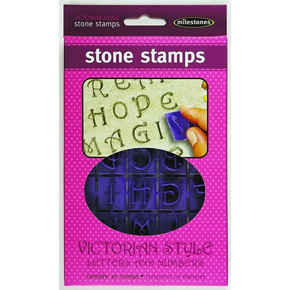 Milestones Mosaic Stone Stamps - Victorian Letters and Numbers