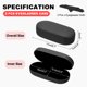 thumbnail image 2 of Estuche duro para gafas Uxcell, paquete de 2, estuche grande de cuero PU, organizador de gafas de sol con grano de lichi, negro, 2 of 7
