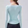 thumbnail image 3 of Camisetas de Yoga de verano para mujer, Top corto deportivo para correr, camisetas de entrenamiento, ropa deportiva de manga corta para Fitness de secado rápido, 3 of 5