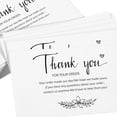thumbnail image 4 of WEUVEB 100Pcs Chic Thank You Cards for Orders Elegant Design, 4 of 8