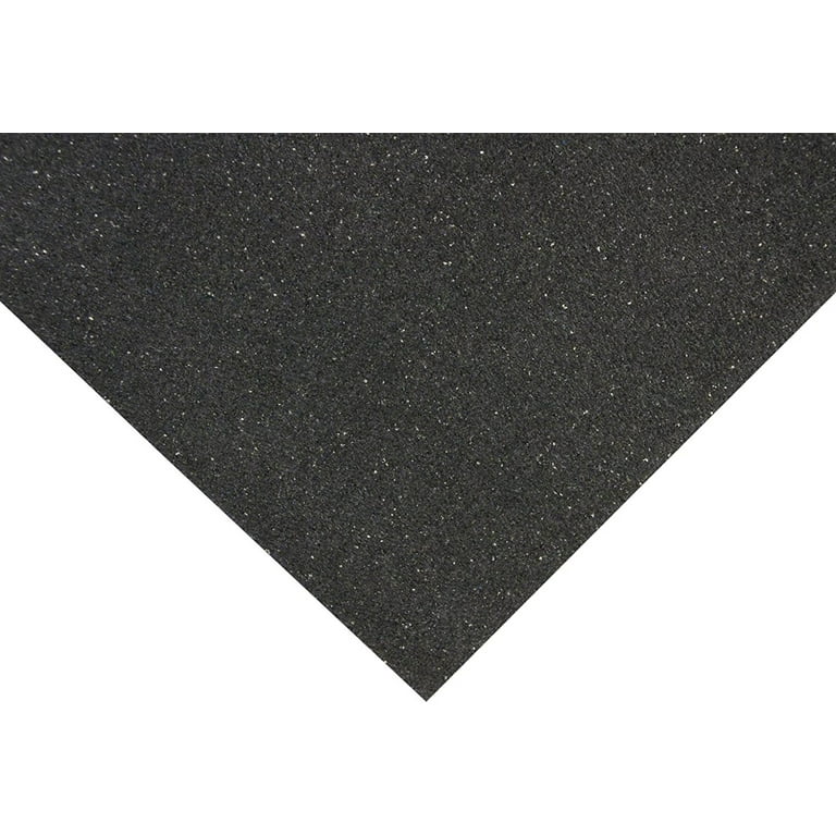 Rubber-Cal Anti-Vibration Washing Machine Mat - 3/8 x 4ft Wide x 6ft Long  - Black Rubber Floor Protector