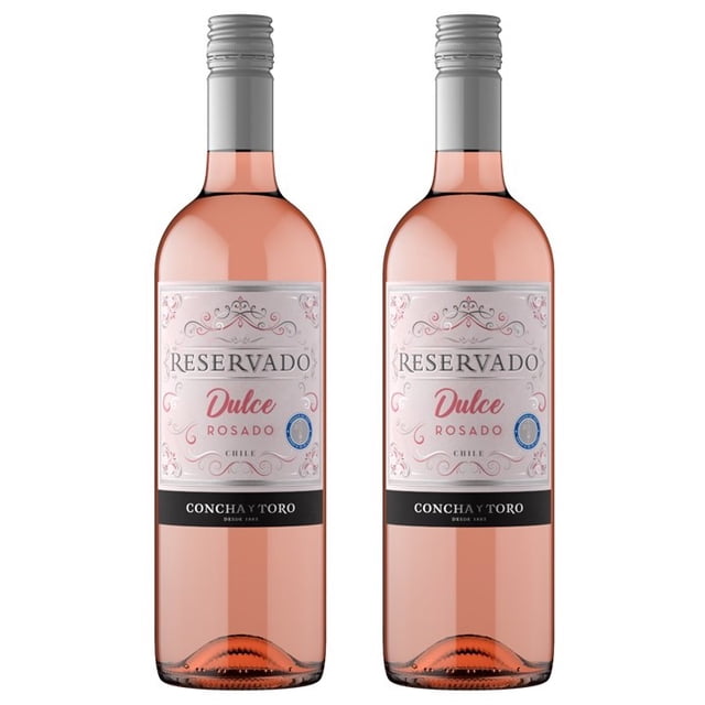 2 Pack Vino Rosado Reservado Dulce Rose 750ml Reservado Concha y Toro Vino Rosado