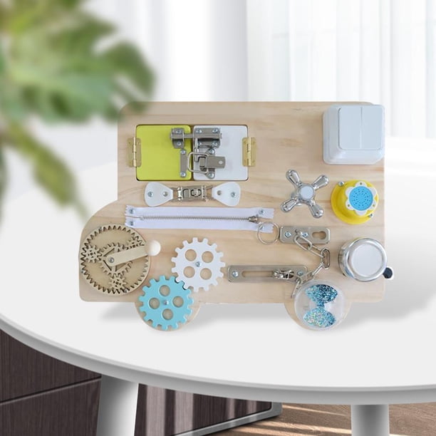 Montessori Plate Toy para la Educación temprana prácticas Enseñanza para piezas de material de tablero ocupado forma de coche Salvador Dali juguetes de tablero ocupados
