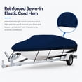 thumbnail image 4 of Seamander 600 Denier Heavy duty Waterproof Boat Cover, Fits boats 24'-26'L x 108"W, V-Hull Fishing Ski Boat Pro Bass Inboard Outboard Trailerable Boat Covers , Navy, 4 of 7