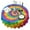 Rainbow Tie Dye, variant on Rainbow Tie Dye Mandala Pattern Round Tablecloth 60"x60",Wrinkle Wipeable Table Cloth for Kitchen Dining Room Picnic Patio Party
