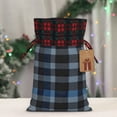 thumbnail image 6 of Color Matching Linen Bundle Mouth Gift Bag Can Be Used For Daily Small Items Darkslateblue Buffalo Plaid Check Tartan Scotland_4 Small, 6 of 8