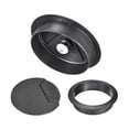 thumbnail image 3 of Cubierta de agujero para cables, grommet de escritorio de plástico de 2-3/8" para organizador de cables 10 Pcs (Negro), 3 of 4