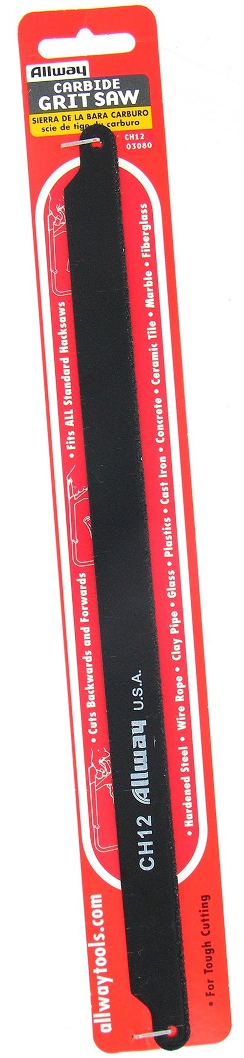 Allway Tools Ch12 12" Carbide Grit Hacksaw Blade