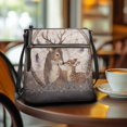 thumbnail image 3 of Tutolipy Waterproof PU Leather Crossbody Shoulder Purse for Short Trips Travel, Lightweight Zipper Pockets Women PU Shoulder Bag, Vintage Deer Dreamcatcher, 3 of 7