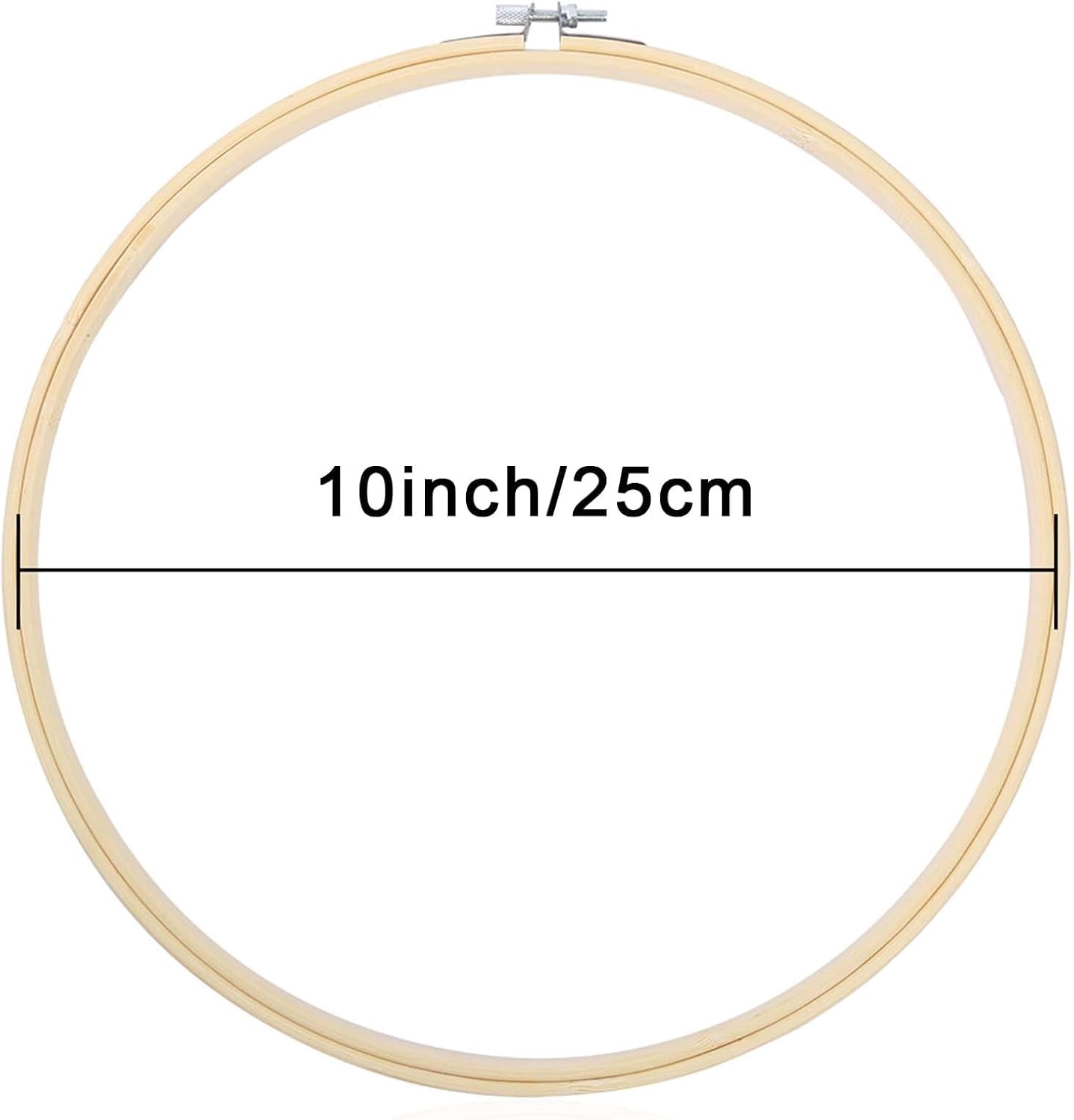 AIGIA 12 Pieces 4 Inch-12 Inch Round Embroidery Hoop Bulk Wholesale Circle Cross Stitch Hoop Ring