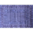 thumbnail image 1 of Ahgly Company Machine Washable Indoor Rectangle Oriental Blue Industrial Area Rugs, 3' x 5', 1 of 4