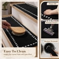 thumbnail image 5 of SIXHOME Non-Slip Carpet Stair Treads for Wooden Steps Plush Washable Stair Mats Indoor Peel and Stick Reusable Adhesive Stair Rugs 31"x31" Black Stair Landing Mats, 5 of 6