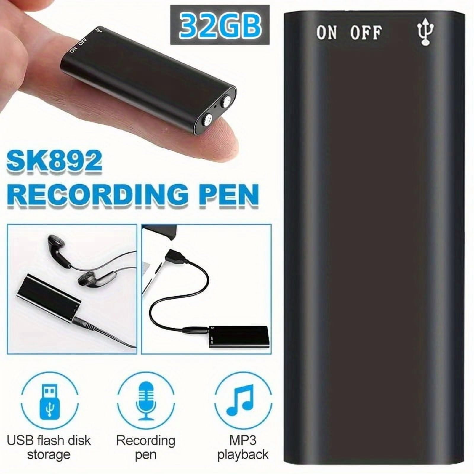 32GB/ 16GB Tape recorder 3-in-1 Mp3 Player Professional Voice Digital Audio Mini Voice Recorder 192Kbps Recording WAV Audio Recorder