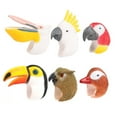 thumbnail image 1 of HEVIRGO 6 Pcs Anneau de Dinosaure Texture Fine Apprentissage Précoce Cognition des Animaux Jouets Éducatifs Modèle Réaliste Jouet PVC Simulation Dinosaure Animal Sauvage Oiseaux Anneaux de Doigts Jouet pour Enfants, 1 of 10