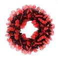 thumbnail image 1 of Abbracc Couronne de Porte Décorative pour Halloween, Décoration Murale de Ferme, Rouge, 1 of 8
