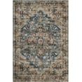 thumbnail image 5 of Garvee 8'x10' Washable Rugs Boho Tribal Rug Vintage Persian Distressed Area Rug Floral Print Floor Carpet Oriental Carpet for Dining Room Home Office, Blue/Brown, 5 of 6