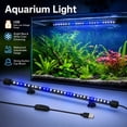 thumbnail image 2 of Acrylic Aquarium Light 7.1-22.8 Inch, Blue White LED Light for Desktop Fish Tank, Vibrant Aquatic Illumination for Bedside Table Aquarium, Submersible Fish Tank Light, 2 of 10