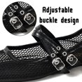 thumbnail image 4 of Qaltryn Mesh Ballet Flats for Women with Buckle Fashion Fishnet Flats Comfortable Mary Jane Shoes for Casual & Work, 4 of 8