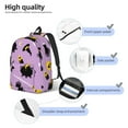 thumbnail image 3 of Vsdgher Cute Halloween Print Canvas Backpack Travel Rucksack Unisex Knapsack 15.7/17.7Inch Laptop Backpack for Work,College-Small, 3 of 5