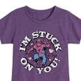 thumbnail image 3 of Marvel Spider-Man - Valentine I'm Stuck On You - Girls Fitted Short Sleeve Graphic T-Shirt, 3 of 5
