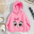 thumbnail image 3 of RUTAYY Children Girls Hoodies Long Sleeve Cute Print Sports Shirt Loose Soft Comfortable Casual Daily Wear Elegant Fashion Hooded Sweatshirt, 3 of 3