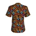 thumbnail image 3 of Uemuo Daisies Flowers Printed Women's Classic V-Neck T-Shirt - Soft, Breathable, Moisture-Wicking, Perfect for Casual, Office, Travel, and Everyday Wear-3X-Large, 3 of 5
