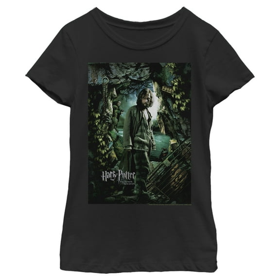 Girl's Harry Potter Sirius Azkaban Poster Graphic Tee Black X Small