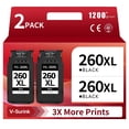 thumbnail image 1 of Cartucho de Tinta V-Surink 260XL Negro Paquete de 2 Alta Capacidad, 1 of 8