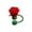 Red, variant on Linnome Rose Shaped Straw Toppers Flower Design for Valentine's Day Party Drinks Festive Beverage Accessory