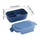 thumbnail image 3 of Caja Bento de silicona para microondas - Recipiente de preparación de comidas de 3 compartimentos, 20x13x7,5 cm, apilable, apto para lavavajillas, azul/verde/rosa, 3 of 6
