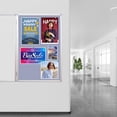 thumbnail image 5 of XIWODE Enclosed Bulletin Board with Aluminium Frame, Gray Fabric Notice Boards Cabinet, 36 x 24 Inch (8 x A4), 10 Colorful Push Pins Included for Display and Presentation, 5 of 6