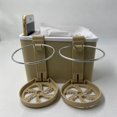 thumbnail image 4 of Caja de almacenamiento para reposabrazos de coche con portavasos, caja para bebidas y café amarillo beis, 4 of 8