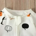 thumbnail image 5 of Styles I Love Unisex Baby Boys Girls Cute Little Witch Pumpkin Print Long Sleeve Zipper Romper Halloween Autumn Outfit, 5 of 12