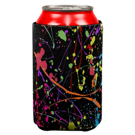 

Splatter Paint Black All Over Can Cooler