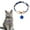 Blue1, variant on XXS Size Japanese Kimono Pet Collar with Cedar Bead & Bell, Adjustable Comfortable Chew Proof Fabric Necklace, Cute Decorative Collar for Kittens, Puppies & Small Dogs, Blue