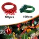 thumbnail image 5 of 200 colgadores de adornos navideños, cuerdas para colgar adornos festivos y versátiles Rojo y verde, 5 of 8