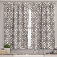 thumbnail image 2 of Ambesonne Ethnic Valance & Curtain, Geometric and Orient Motifs, 55"x30", White Redwood Brown, 2 of 7