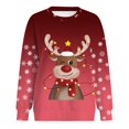 thumbnail image 4 of Futezty Christmas Sweatshirts for Women Funny Long Sleeve Xmas Tree Snowman Reindeer Lightweight Tunic Pullover Tops, 4 of 6