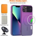 thumbnail image 3 of Magnetic for iPhone 13 Case,Soft Silicone Gradient Color iPhone 13 Phone Case with Full Camera Protection,Slim Anti-Scratch iPhone 13 Case Cover Compatible with MagSafe,Purple Gray, 3 of 7