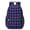 Blue and Black, variant on Yellow and White Checkered Pattern 17" School Backpacks for Teens,Waterproof Oxford Fabric,S-Shape Padded Straps for School,Travel,Hiking,Camping