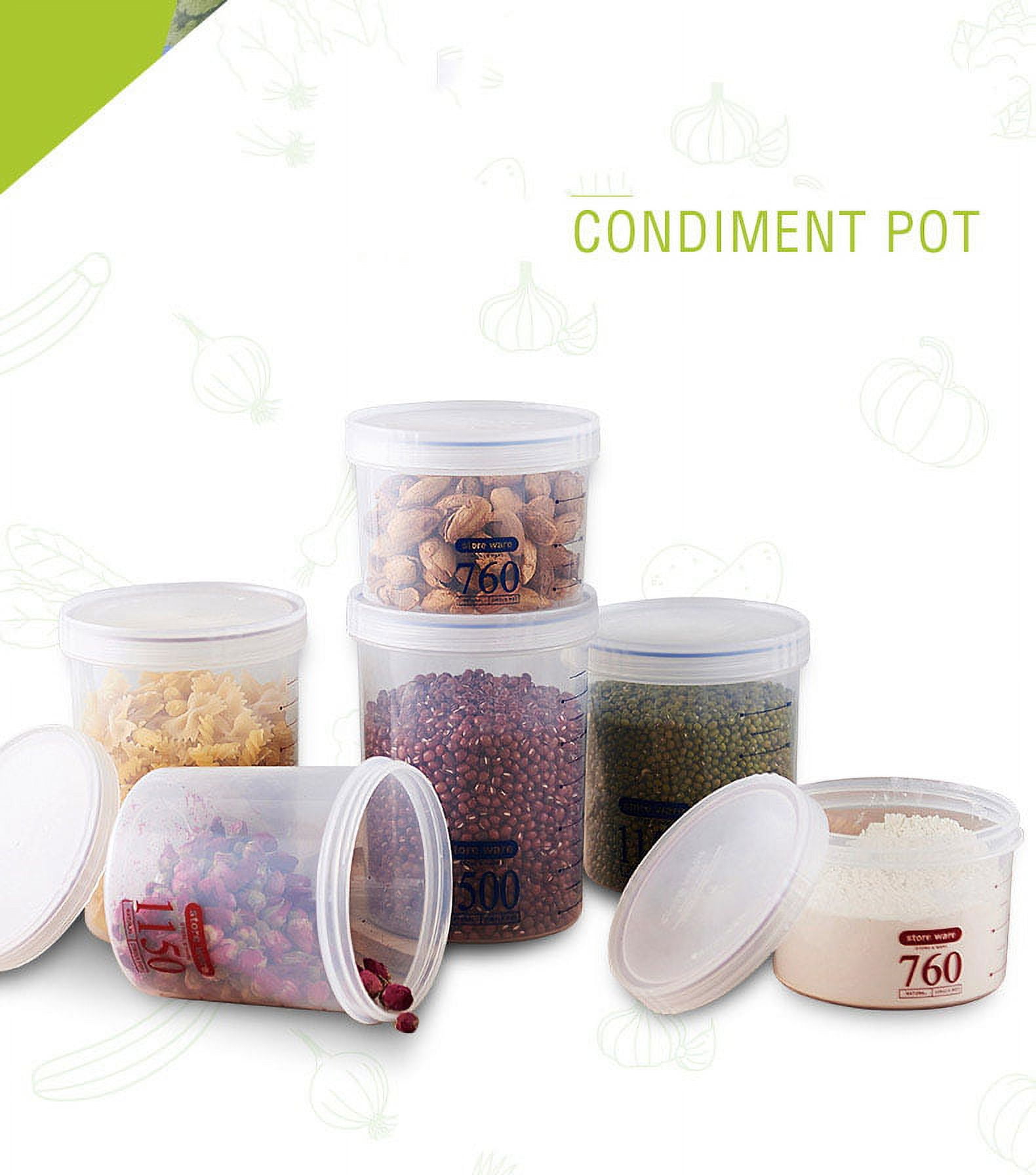 JMH 3 Pcs Air-Tight Storage Containers- Pantry Durable Seal Pot
