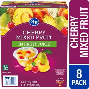 2X-KR Cherry Mixed Fruit Bowls - 4 oz - 8 ct