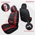 thumbnail image 2 of Car Seat Covers Full Set Faux Nappa Leather Seat Covers for Cars Breathable Front Seats with Lumbar Support and Rear Fit for Automotive Sedans SUVs Pickups, 2 of 8