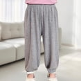 thumbnail image 3 of XinLfly Kids' Breathable Quick Dry Ice Silk Pants,Unisex Loose Anti-Mosquito, Sun Protection, Elastic Waist, Cuffed Ankles,Gray,12M, 3 of 6